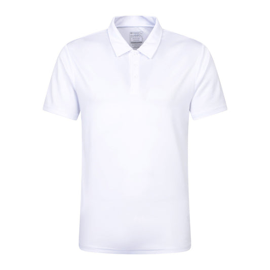 White - Front - Mountain Warehouse Mens Endurance IsoCool Polo Shirt