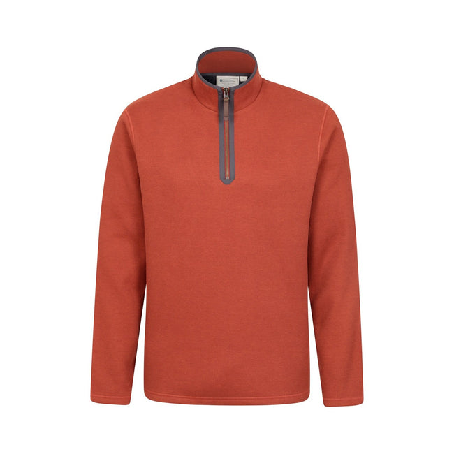 Rust - Front - Mountain Warehouse Mens Beta Contrast Zip Top