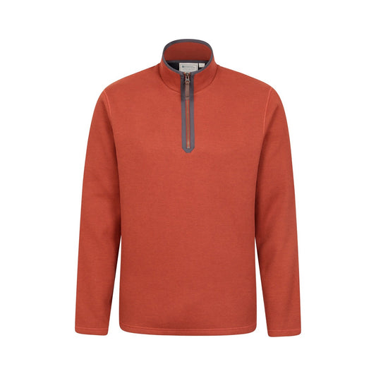 Rust - Front - Mountain Warehouse Mens Beta Contrast Zip Top