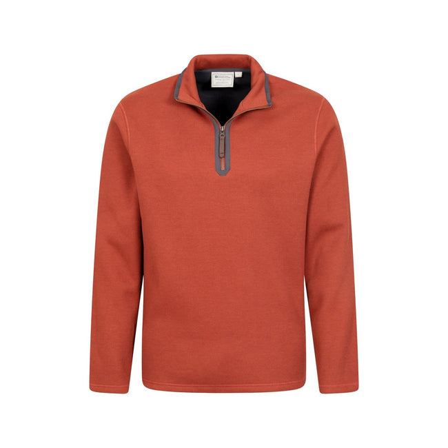 Rust - Pack Shot - Mountain Warehouse Mens Beta Contrast Zip Top