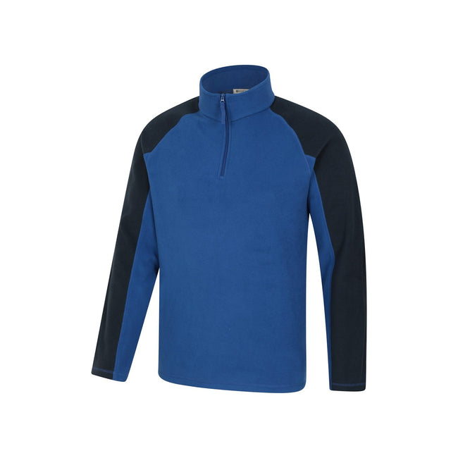 Cobalt - Side - Mountain Warehouse Mens Ashbourne II Half Zip Fleece Top