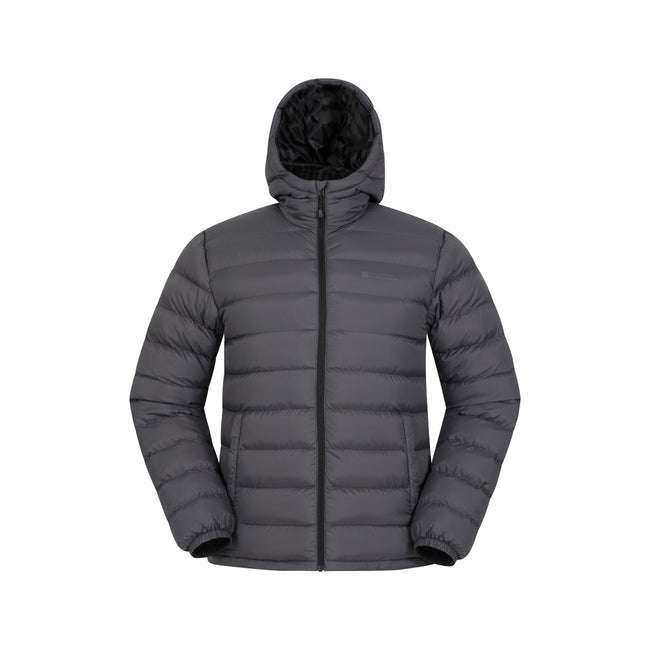 Grey - Front - Mountain Warehouse Mens Seasons II Camo Padded Jacket