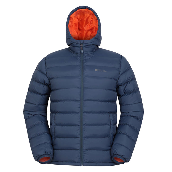 Blue - Front - Mountain Warehouse Mens Seasons II Camo Padded Jacket