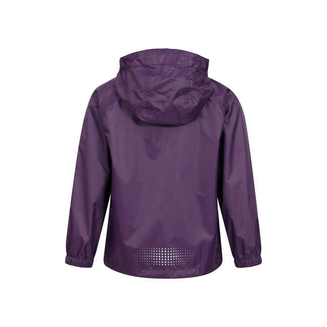 Dark Purple - Back - Mountain Warehouse Childrens-Kids Pakka II Waterproof Jacket