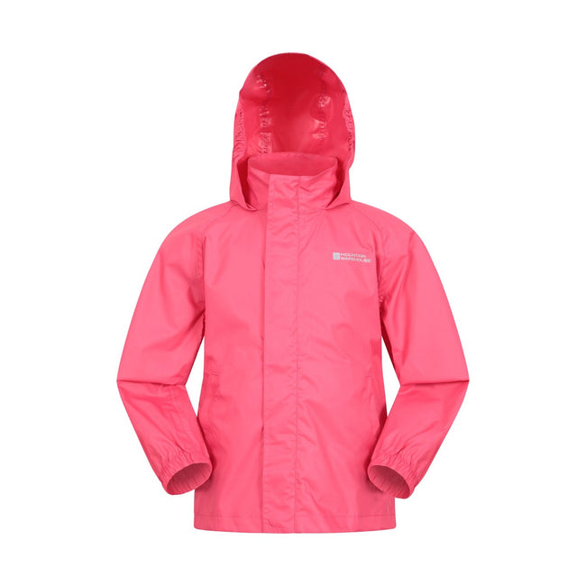 Green - Close up - Mountain Warehouse Childrens-Kids Pakka II Waterproof Jacket