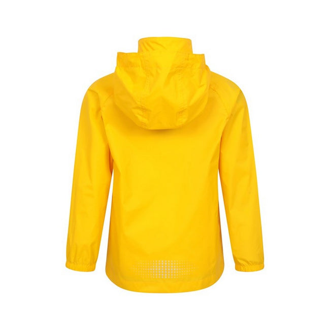 Yellow - Back - Mountain Warehouse Childrens-Kids Pakka II Waterproof Jacket