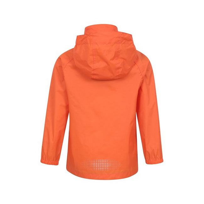 Orange - Back - Mountain Warehouse Childrens-Kids Pakka II Waterproof Jacket