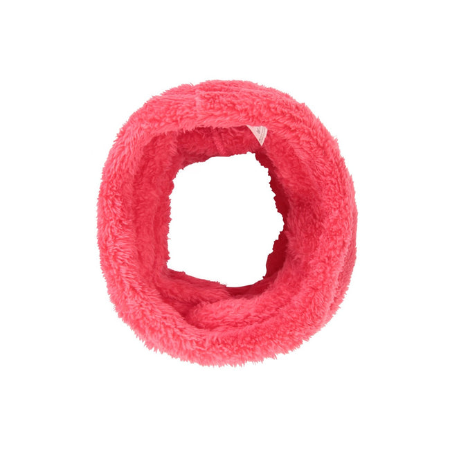 Dark Pink - Back - Mountain Warehouse Childrens-Kids Sherpa Fleece Neck Gaiter