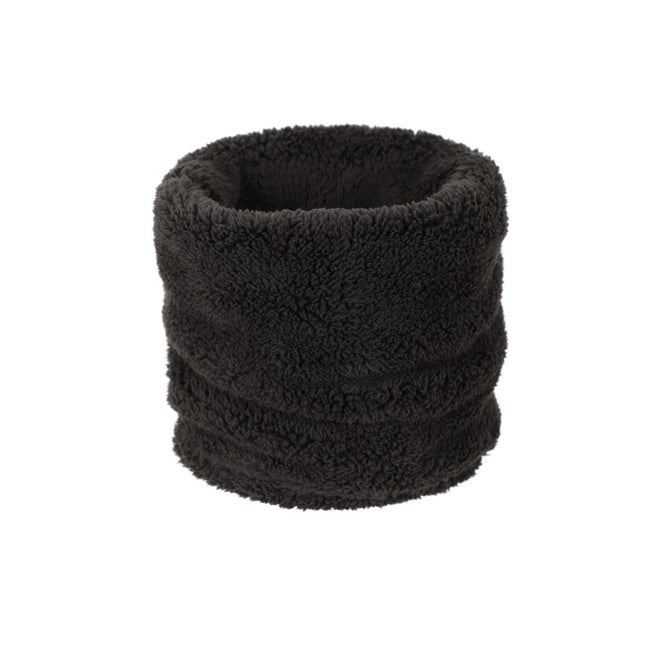 Black - Front - Mountain Warehouse Childrens-Kids Sherpa Fleece Neck Gaiter