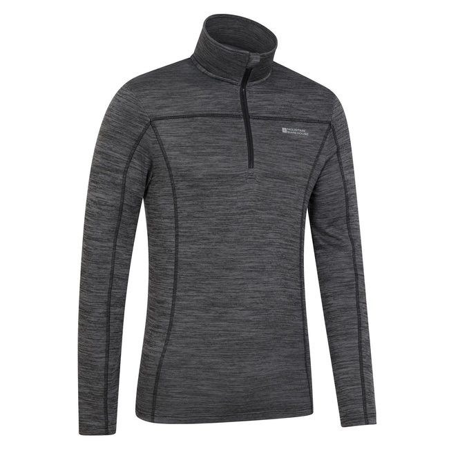 Dark Grey - Side - Mountain Warehouse Mens Finsbury Active Midlayer