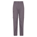 Charcoal - Front - Mountain Warehouse Womens-Ladies Hiker Stretch Zip-Off Trousers