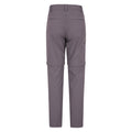 Charcoal - Back - Mountain Warehouse Womens-Ladies Hiker Stretch Zip-Off Trousers