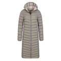 Stone - Pack Shot - Mountain Warehouse Womens-Ladies Florence Extra Long Padded Jacket