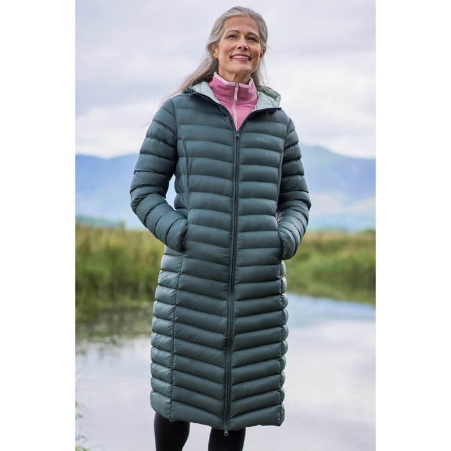 Dark Khaki - Front - Mountain Warehouse Womens-Ladies Florence Extra Long Padded Jacket