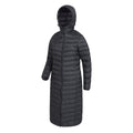 Jet Black - Side - Mountain Warehouse Womens-Ladies Florence Extra Long Padded Jacket