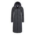 Jet Black - Pack Shot - Mountain Warehouse Womens-Ladies Florence Extra Long Padded Jacket