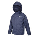 Dark Blue - Side - Mountain Warehouse Childrens-Kids Pakka Waterproof Jacket