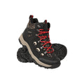 Black - Close up - Mountain Warehouse Womens-Ladies Adventurer Leopard Print Faux Suede Waterproof Walking Boots