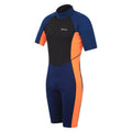 Navy Blue-Black-Orange - Side - Mountain Warehouse Mens Neoprene Wetsuit