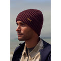 Dark Brown - Front - Animal Mens Codi Knitted Recycled Beanie