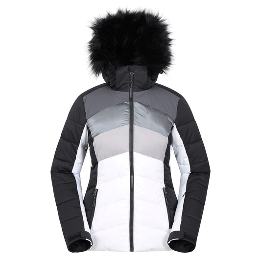 White-Black - Front - Mountain Warehouse Womens-Ladies Cascade Padded Ski Jacket