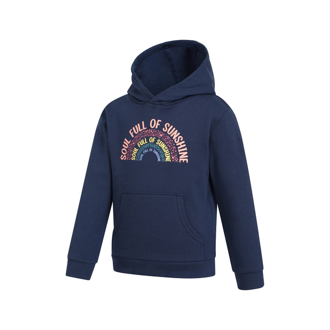 Navy - Side - Mountain Warehouse Childrens-Kids Soul Full Of Sunshine Organic Hoodie