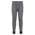 Grey - Front - Mountain Warehouse Childrens-Kids II Merino Wool Base Layer Bottoms