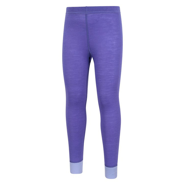 Purple - Lifestyle - Mountain Warehouse Childrens-Kids II Merino Wool Base Layer Bottoms