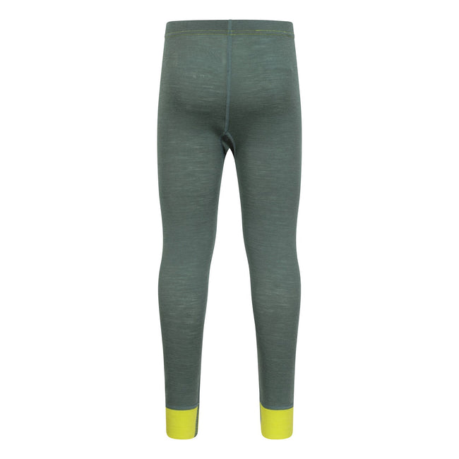 Khaki - Side - Mountain Warehouse Childrens-Kids II Merino Wool Base Layer Bottoms
