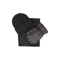 Black - Front - Mountain Warehouse Womens-Ladies Hat Gloves And Scarf Set