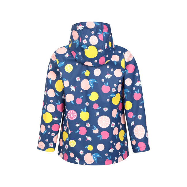 Pink-Blue - Back - Mountain Warehouse Childrens-Kids Raindrop Waterproof Jacket And Trousers Set Set