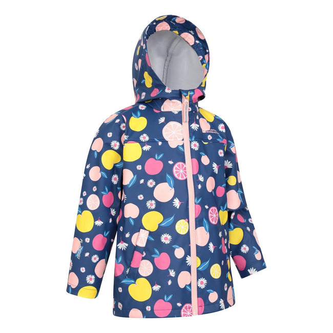 Pink-Blue - Lifestyle - Mountain Warehouse Childrens-Kids Raindrop Waterproof Jacket And Trousers Set Set