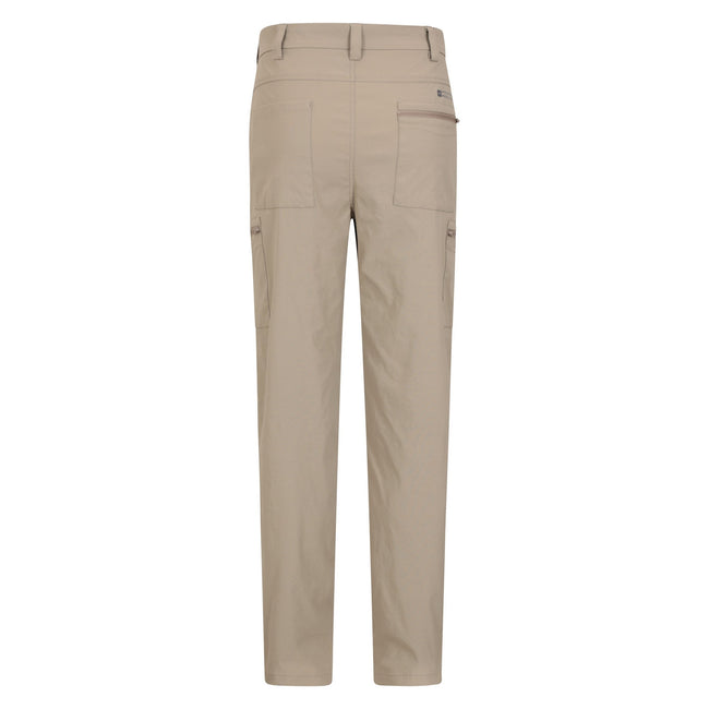 Dark Beige - Side - Mountain Warehouse Mens Trek Stretch Cargo Trousers