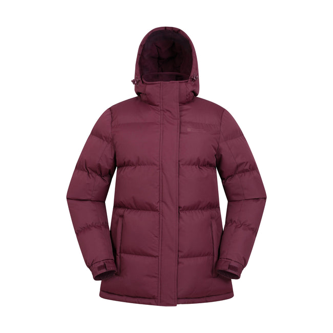 Burgundy - Front - Mountain Warehouse Womens-Ladies Waterproof Padded Jacket