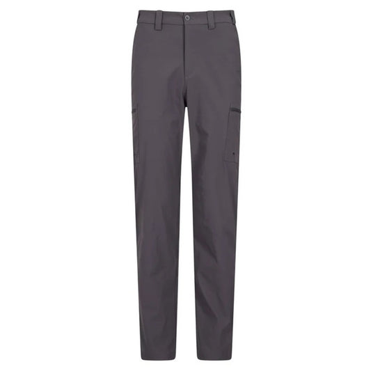 Grey - Front - Mountain Warehouse Mens Trek Stretch Cargo Trousers