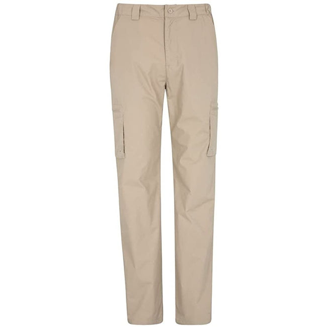 Dark Beige - Front - Mountain Warehouse Mens Trek II Cargo Trousers