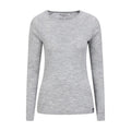 Light Grey - Front - Mountain Warehouse Womens-Ladies Merino II Thermal Top