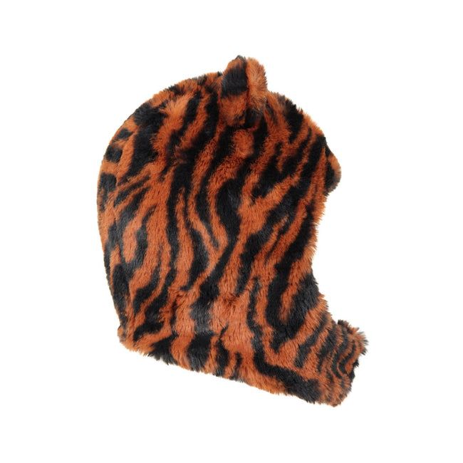 Orange-Black - Pack Shot - Mountain Warehouse Childrens-Kids Bear Faux Fur Trapper Hat