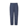 Navy - Front - Mountain Warehouse Womens-Ladies Quest Zip-Off Hiking Trousers