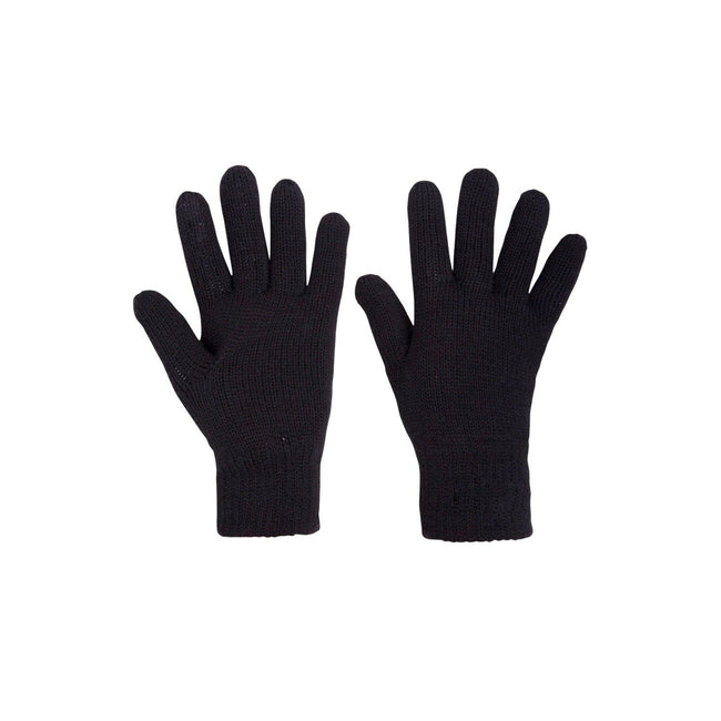 Black - Side - Mountain Warehouse Womens-Ladies Thinsulate Knitted Winter Gloves