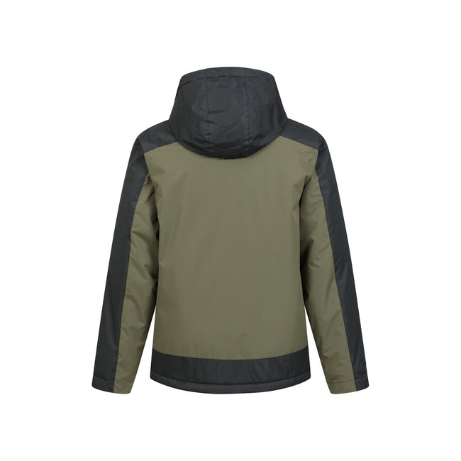 Dark Khaki-Black - Back - Mountain Warehouse Mens Dusk III Ski Jacket