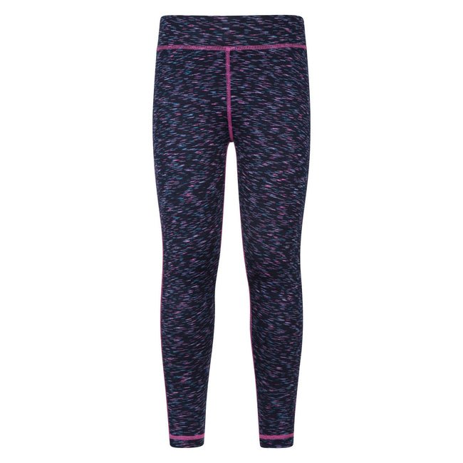 Indigo - Front - Mountain Warehouse Girls Kayleigh II Space Dye Leggings