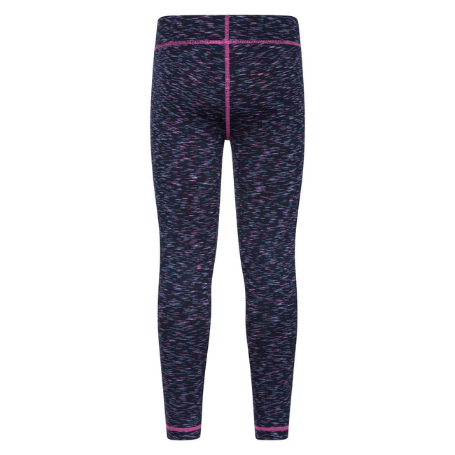 Indigo - Back - Mountain Warehouse Girls Kayleigh II Space Dye Leggings