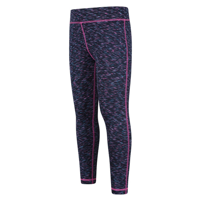 Indigo - Side - Mountain Warehouse Girls Kayleigh II Space Dye Leggings