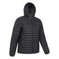 Jet Black - Back - Mountain Warehouse Mens Henry II Extreme Down Filled Padded Jacket
