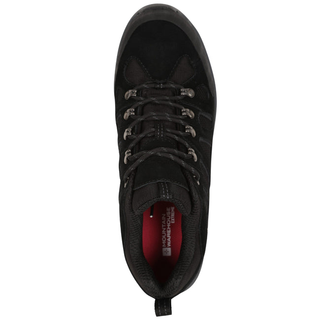 Jet Black - Side - Mountain Warehouse Mens Vertex Extreme Vibram Walking Shoes