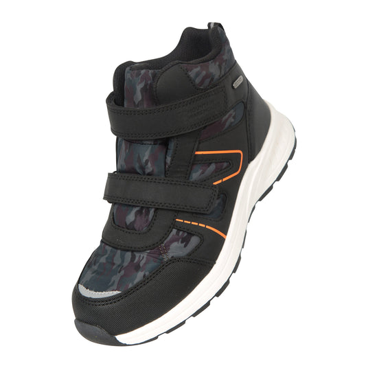 Black-Green - Front - Mountain Warehouse Childrens-Kids Jupiter Adaptive Waterproof Walking Boots