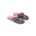 Charcoal - Front - Animal Womens-Ladies Swish Contrast Recycled Flip Flops
