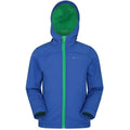 Bright Blue - Front - Mountain Warehouse Childrens-Kids Exodus Water Resistant Soft Shell Jacket