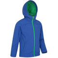 Bright Blue - Side - Mountain Warehouse Childrens-Kids Exodus Water Resistant Soft Shell Jacket
